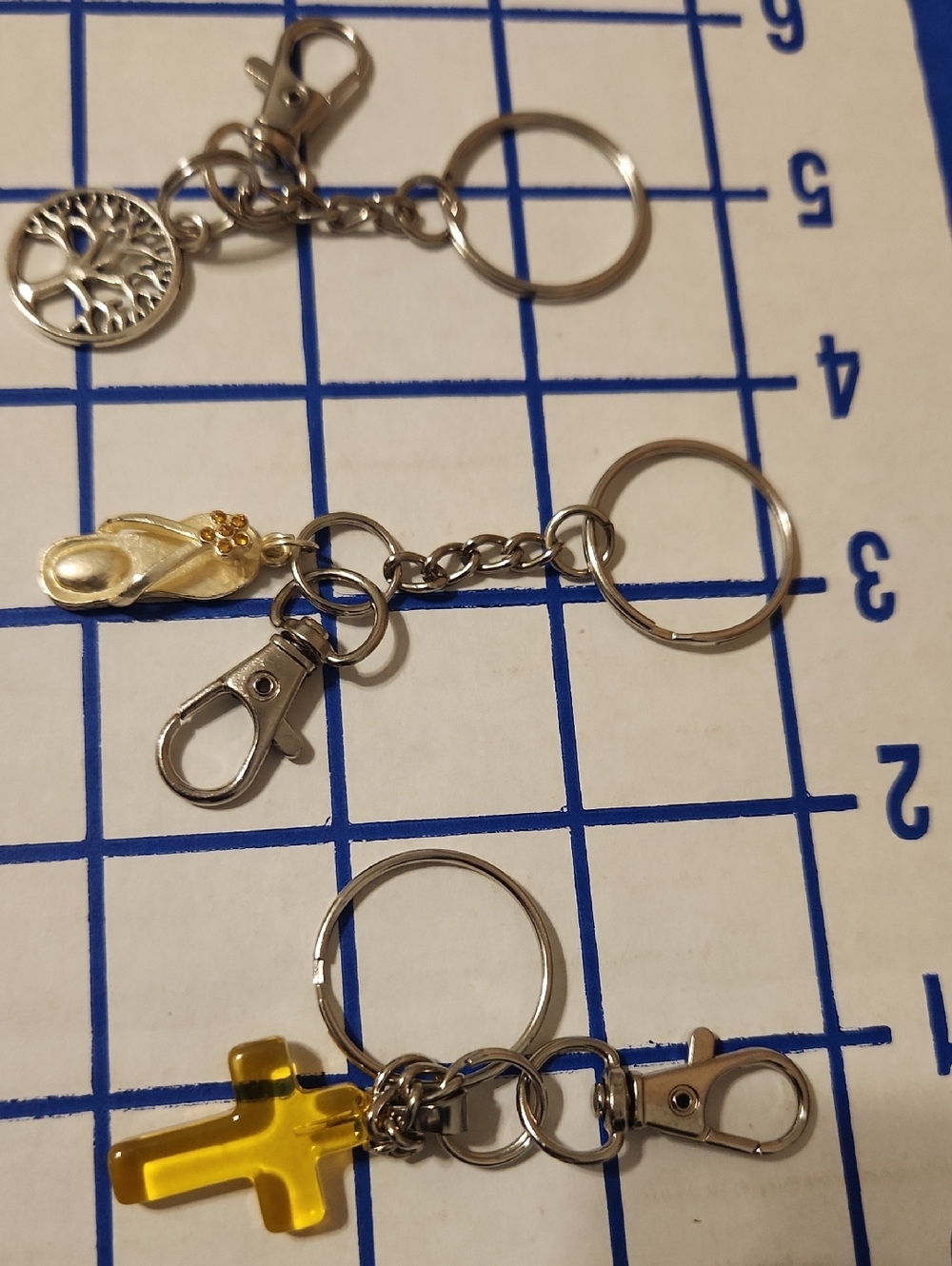 Silver Keyring Set of 3